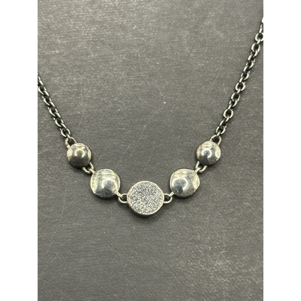 Nos Pesavento Black Sterling Silver 18" Chain $190 Retail PendantNecklace 6G H14
